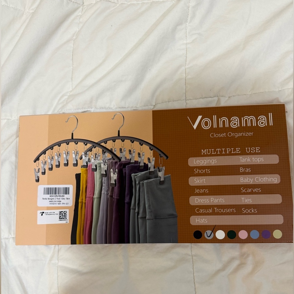 Volnamal Closet Organizer with Hangers 2 pack